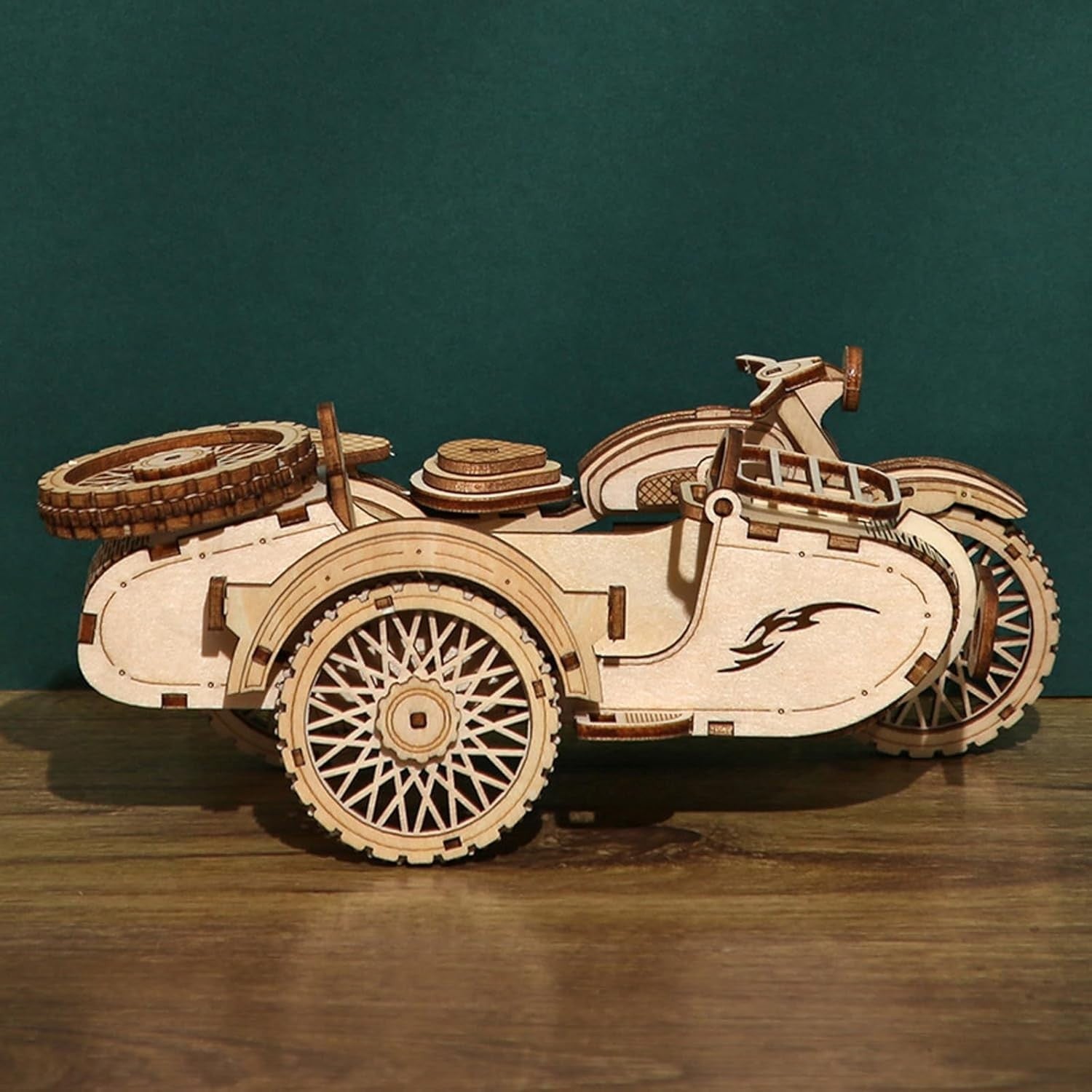 3D Wooden Motorbike Puzzle Model Kit | DIY Assembly, Educational & Gift Idea