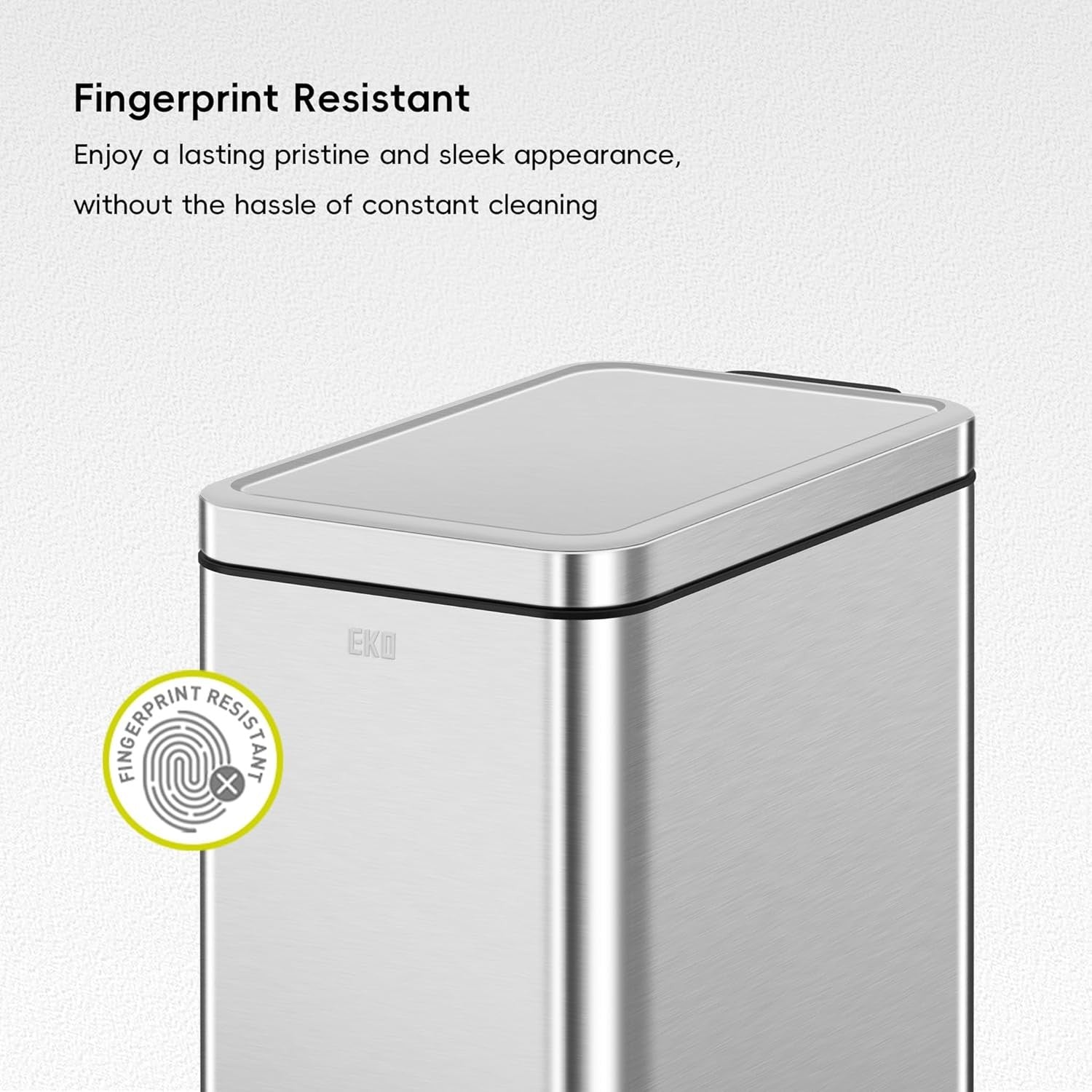 6L Slim Stainless Steel Pedal Bin – Fingerprint-Resistant Trash