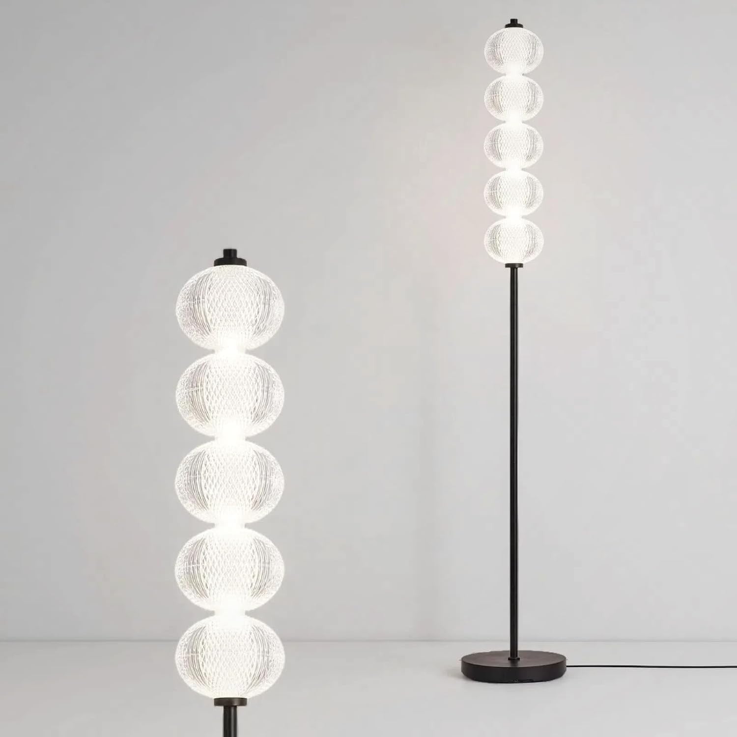 LED Floor Lamp Black 2400LM Bright Standing Light 3 Colour Temperatures