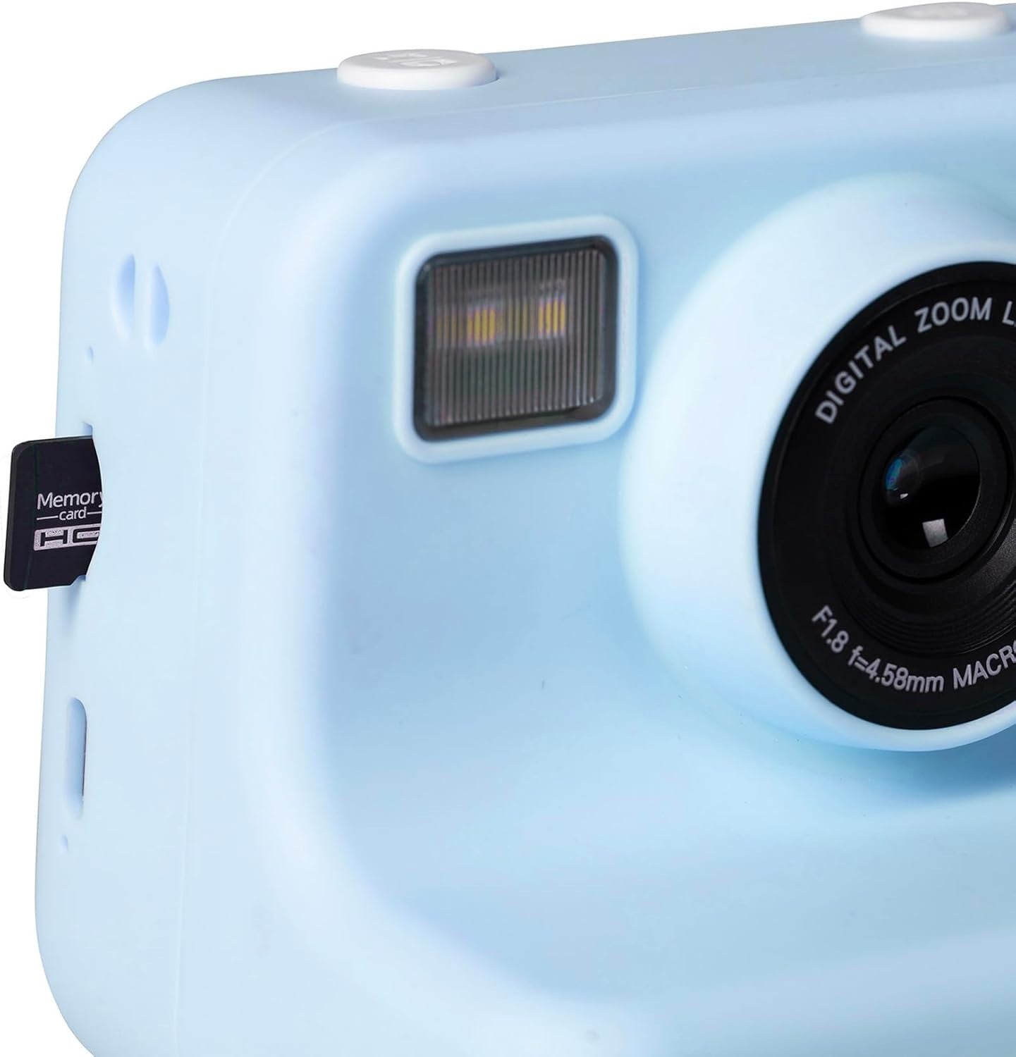 Kids Instant Print Sticker Camera Blue Dual Lens 120 Stickers Kit