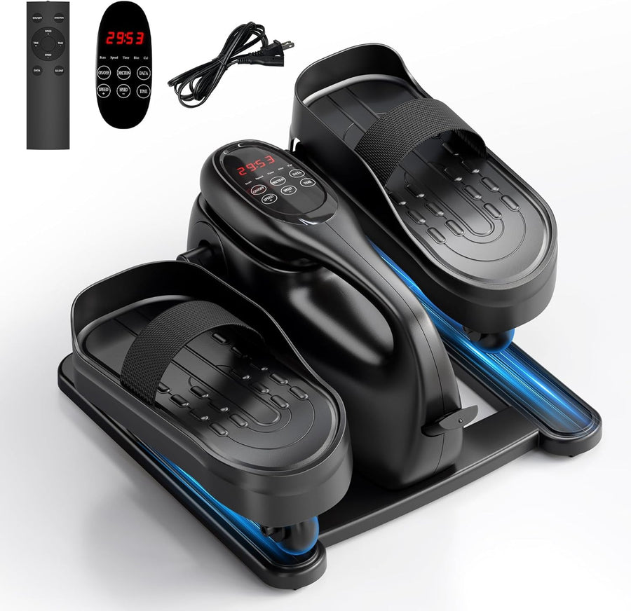 Under Desk Elliptical Pedal Exerciser Electric Quiet Leg Trainer Remote