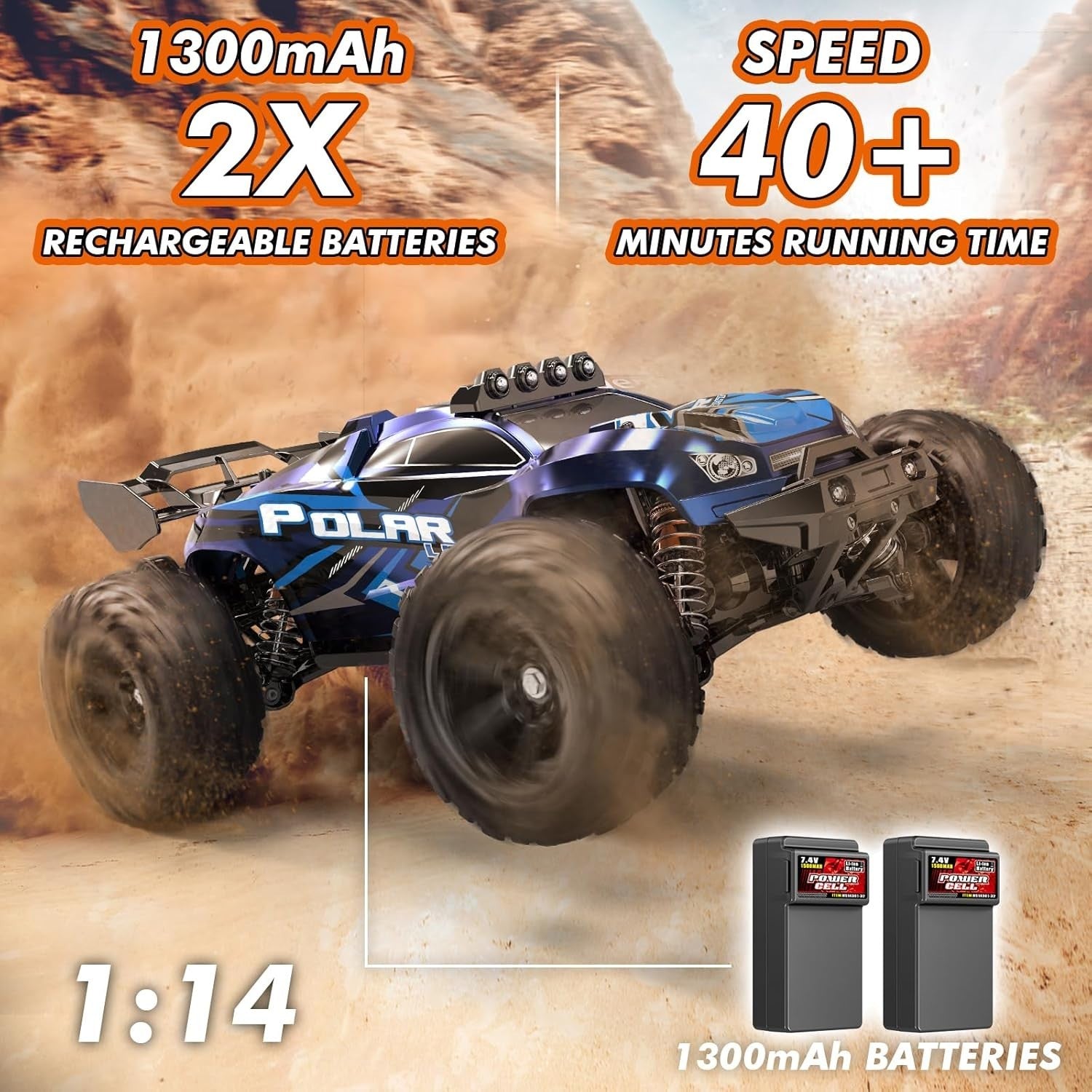 1:14 All Terrain RC Car – High-Speed 4WD Monster Truck for Adults & Kids