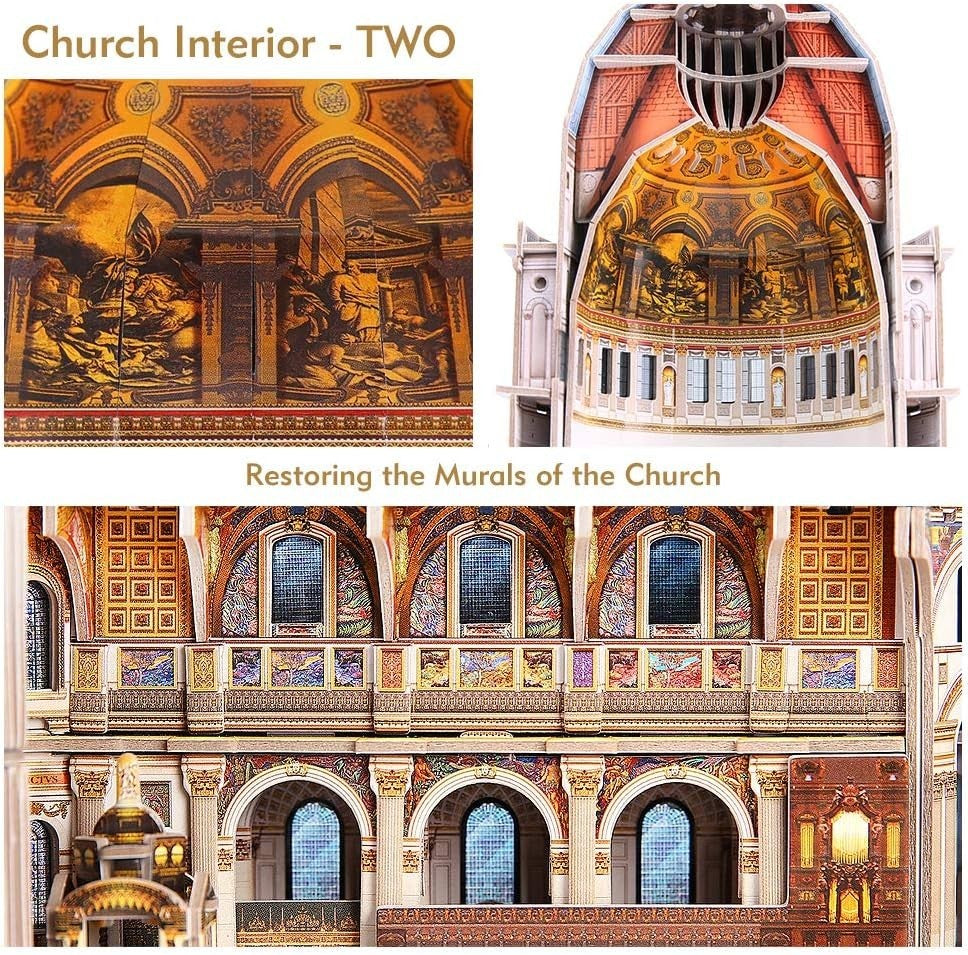 3D St Pauls Cathedral Puzzle 643 Piece Architecture Model Kit Gift
