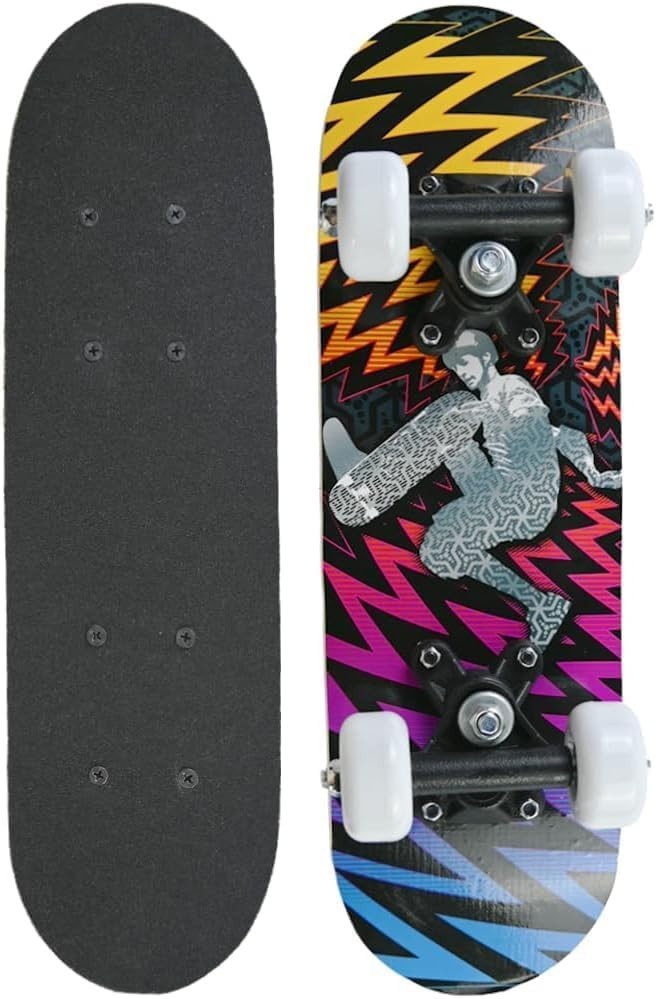 Kids Mini Skateboard 16" Beginner Board Wood Deck ABEC-5 Smooth Ride Grip