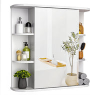 Wall-Mounted Bathroom Mirror Cabinet with Large HD Mirror & Adjustable Shelves