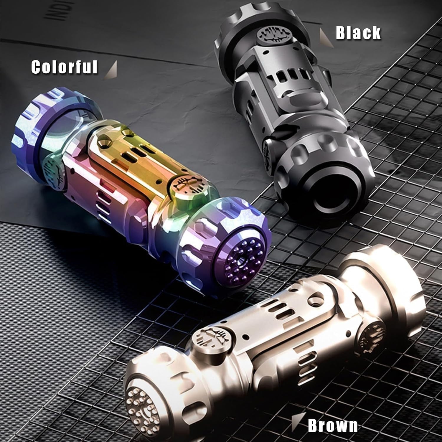 Black Metal EDC Fidget Blaster Silent Slider Clicker Stress Toy