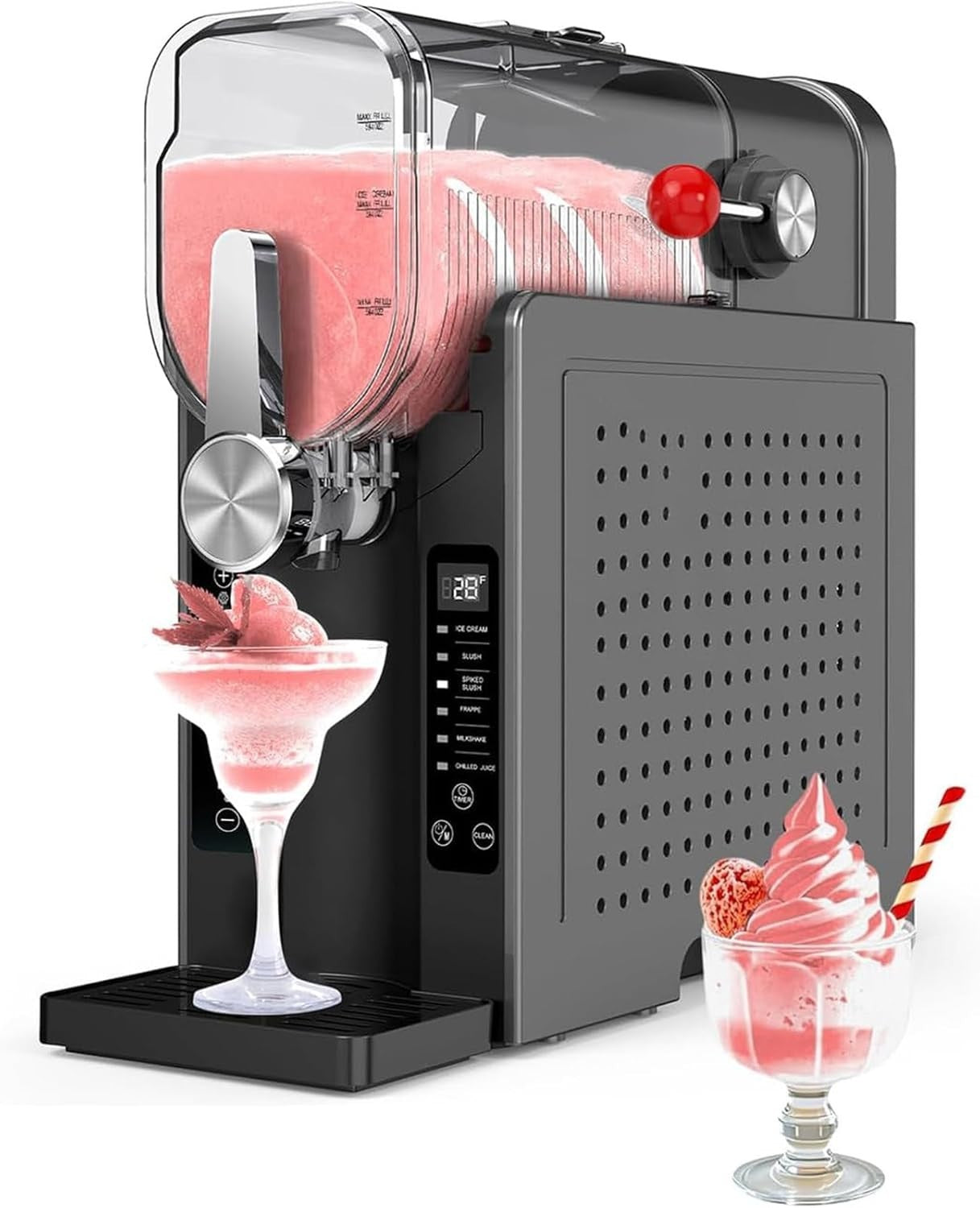 Slushy Machine No Ice Needed Frozen Drink Maker 6 Presets Cocktails