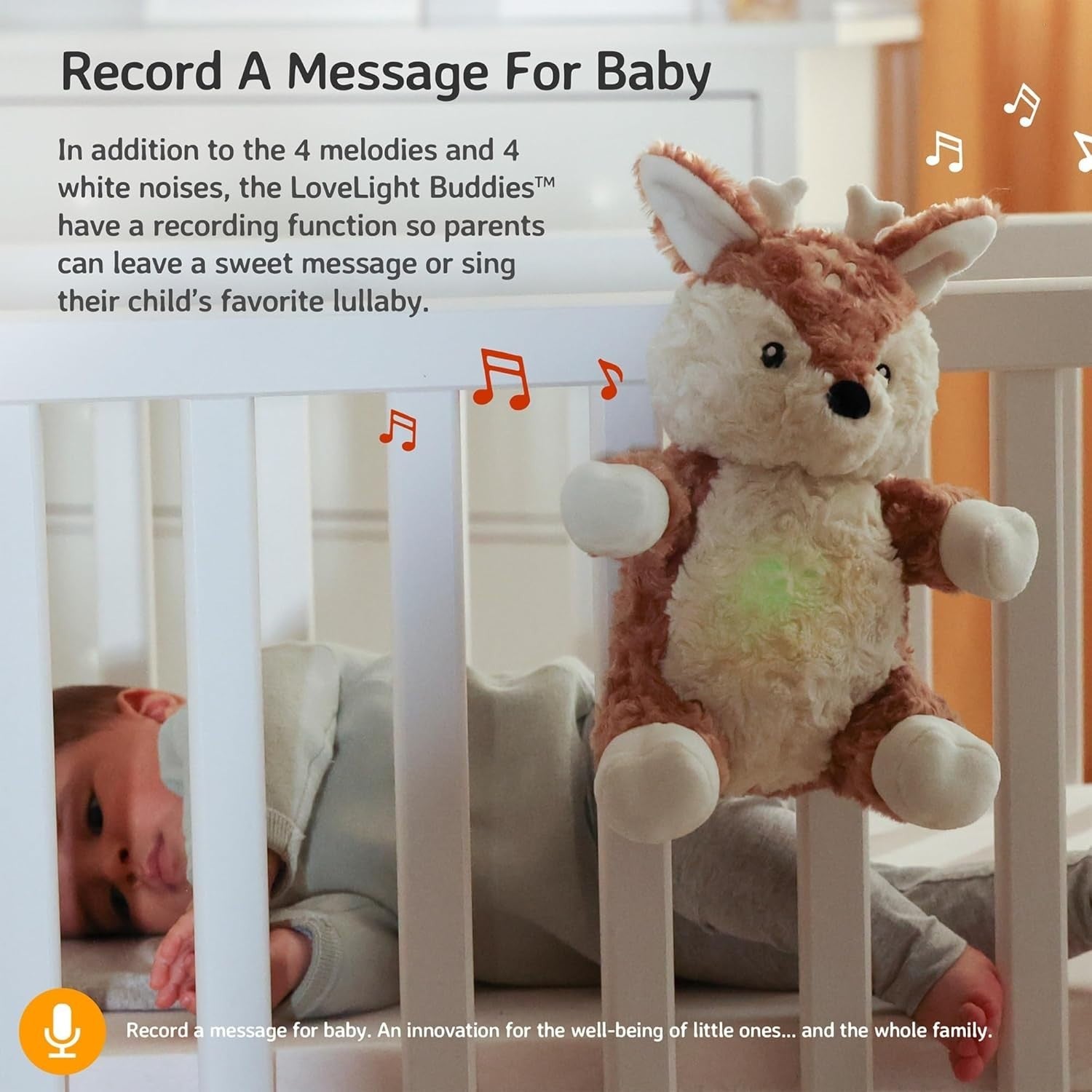 Finley Fawn Plush Night Light White Noise Baby Sleep Aid Toy
