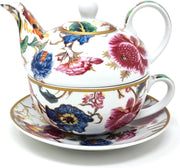 Tea For One Teapot Cup Saucer Set 600ml Fine China Floral Gift Box