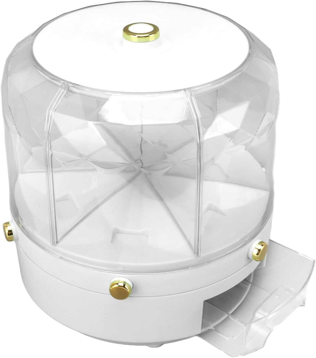 6KG Rotating Grain Storage Box 6 Compartment Rice Dispenser Organizer