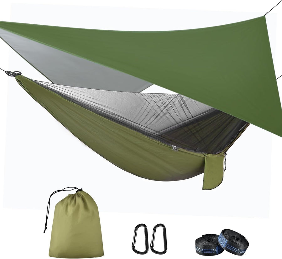 13FT Cotton Rope Hammock w/ Chains | Extra Wide Swing Bed 150kg Capacity