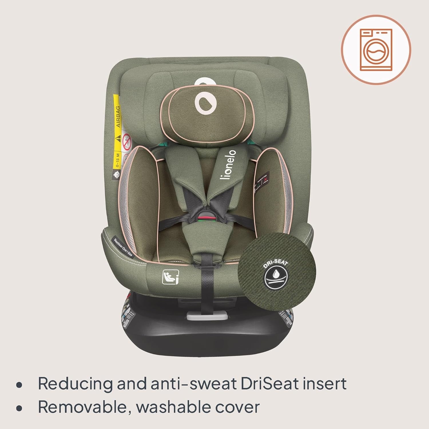 360° Swivel ISOFIX i-Size Baby Seat 0–12 Years Rear & Forward Facing