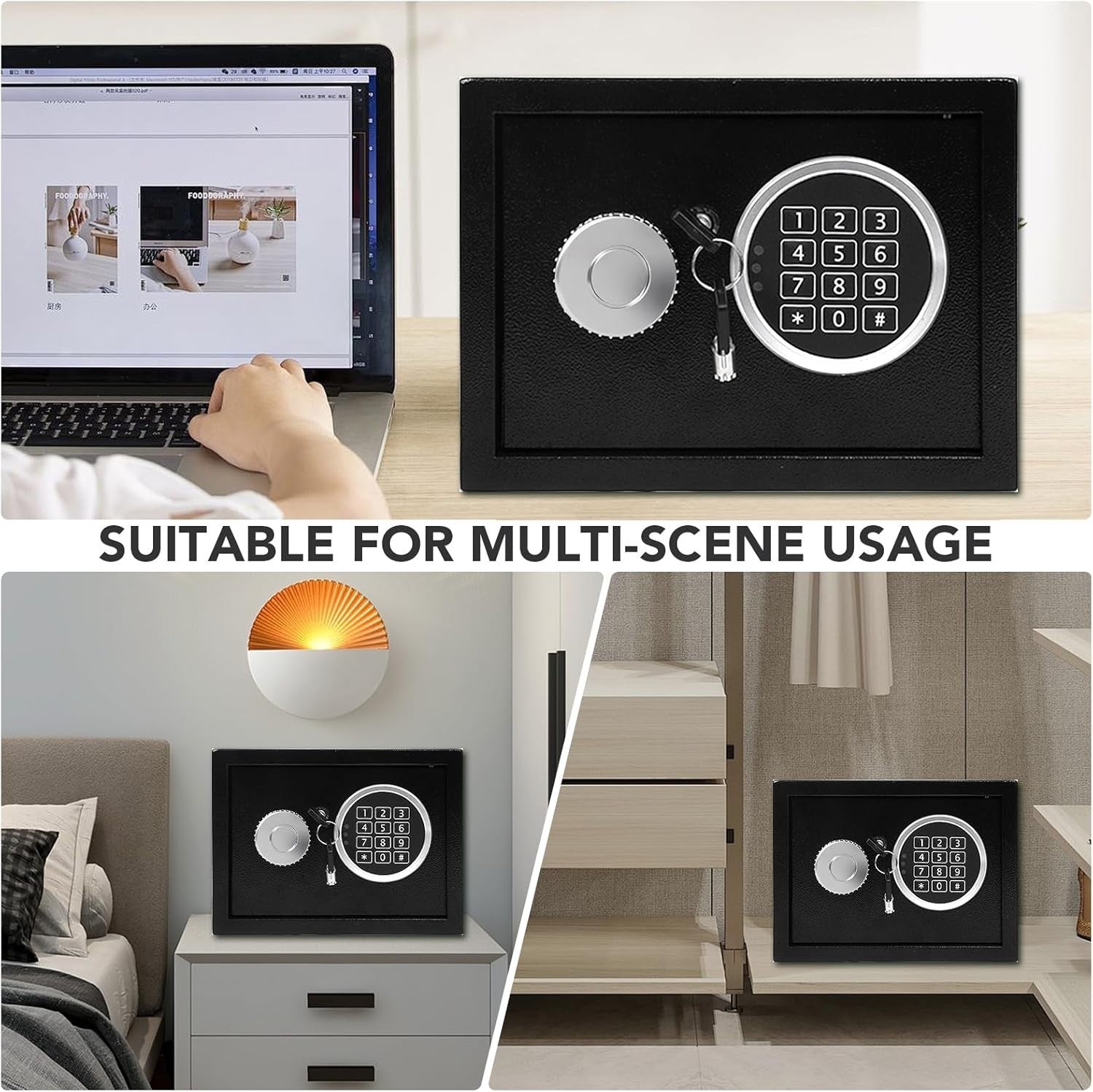Electronic Safe Box Digital Keypad Lock Cash Jewelry Document Storage