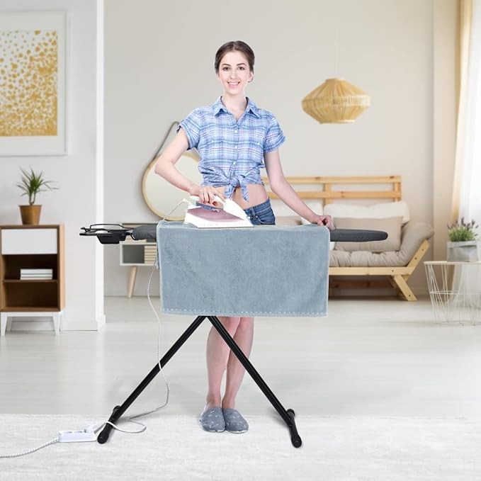 Compact Adjustable Ironing Board Foldable with Iron Rest Heat Resistant