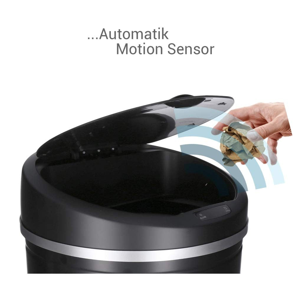 50L Automatic Sensor Kitchen Bin Touchless Soft Close Black