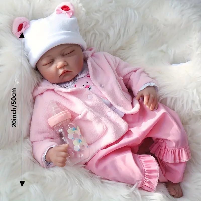 22in Sleeping Baby Doll Girl Soft Silicone Vinyl Realistic Newborn