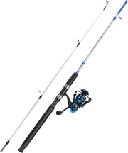 Spinning Fishing Rod Reel Combo Travel Set 2-Piece Graphite Glass Rod