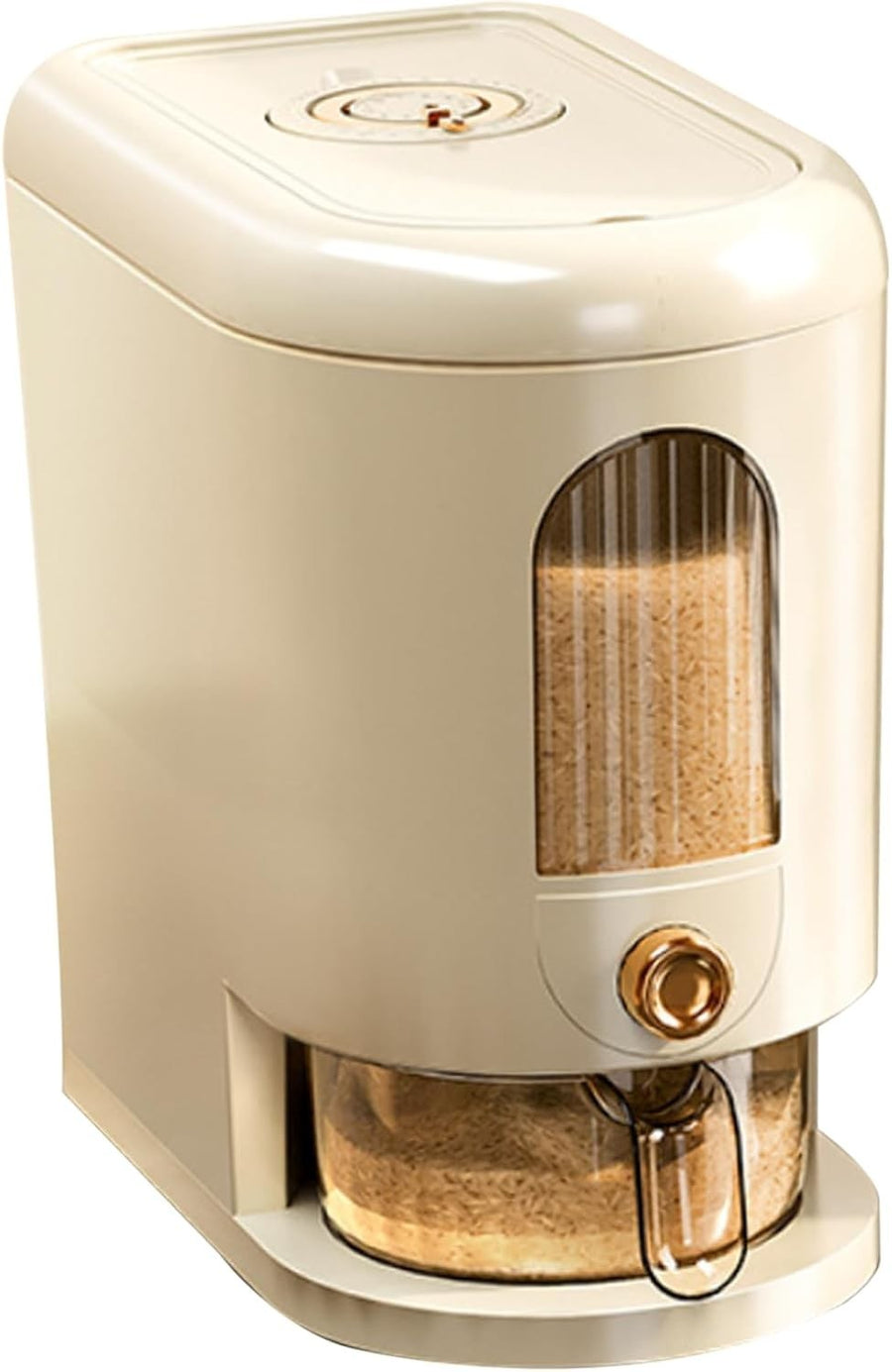 11lb Rice Dispenser Sealed Grain Storage Container with Measuring Cup