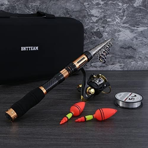 Telescopic Carbon Fiber Fishing Rod & Reel Combo 2.1M Travel Kit