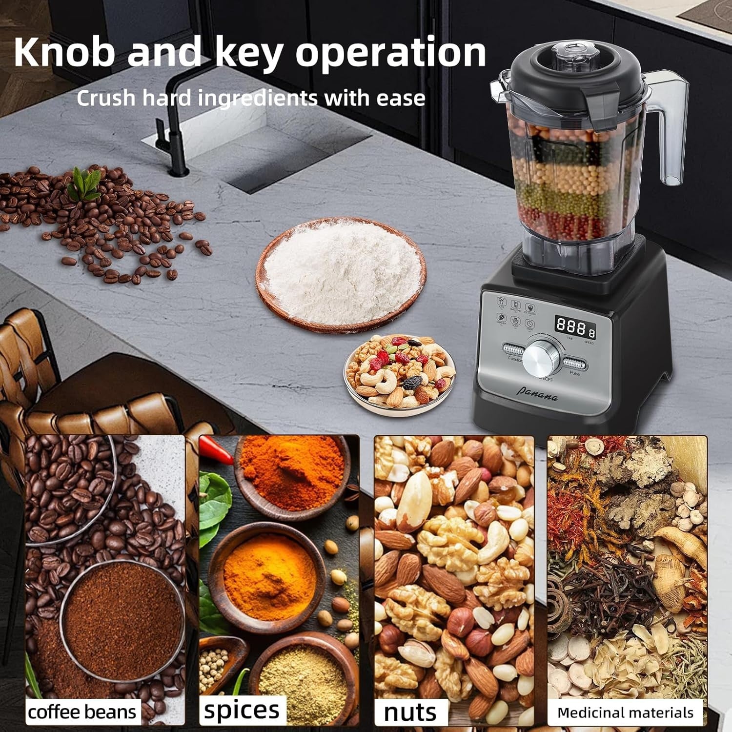 2200W ‎1.93 kgBlender Ice Crush Food Mixer 1.93L Jug Pulse Control