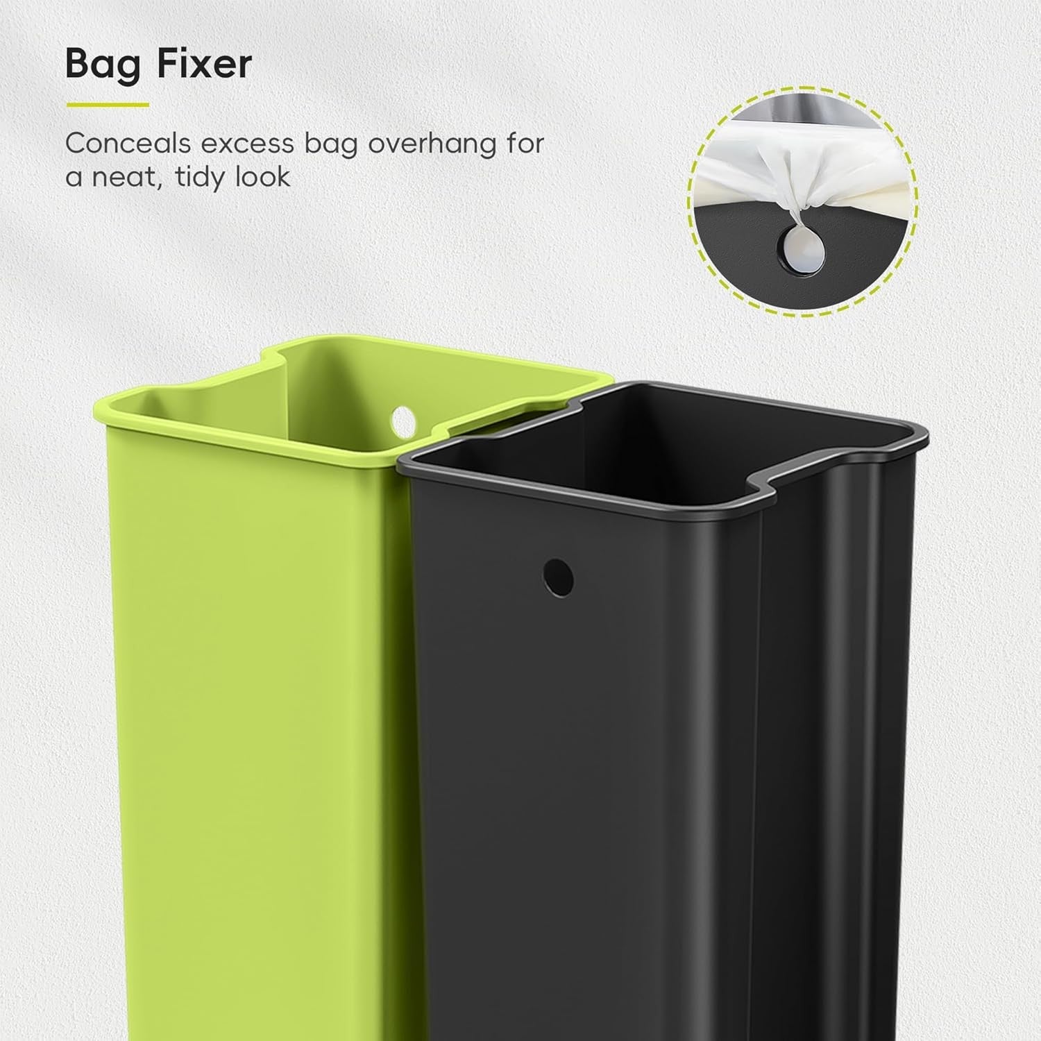 40L Double Recycling Sensor Bin Brushed Steel