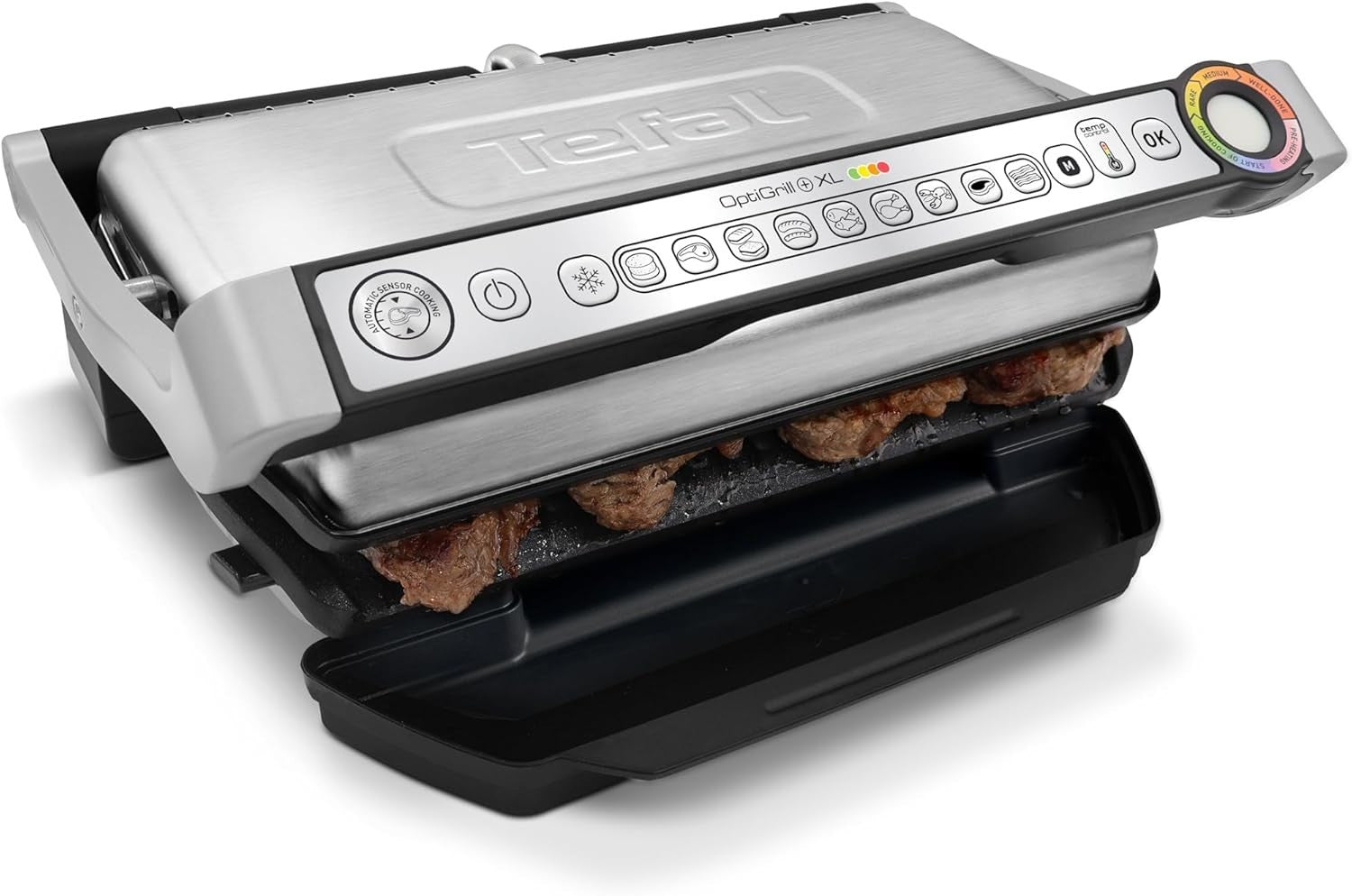 XL Electric Grill 36.5x44.5x17.5cm Non-Stick Smart Cooking 9 Programs