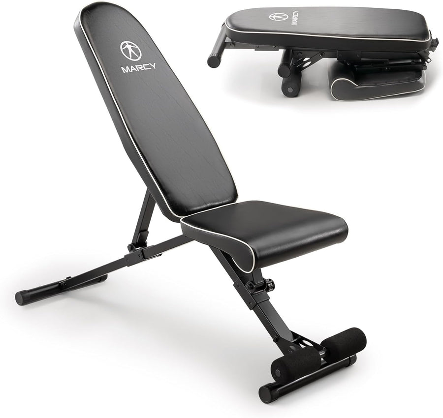 Assembly Free Adjustable Weight Bench Foldable 600lb Home Gym