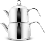 Stainless Steel Turkish Tea Maker Teapot Set 3.3L Induction Kettle