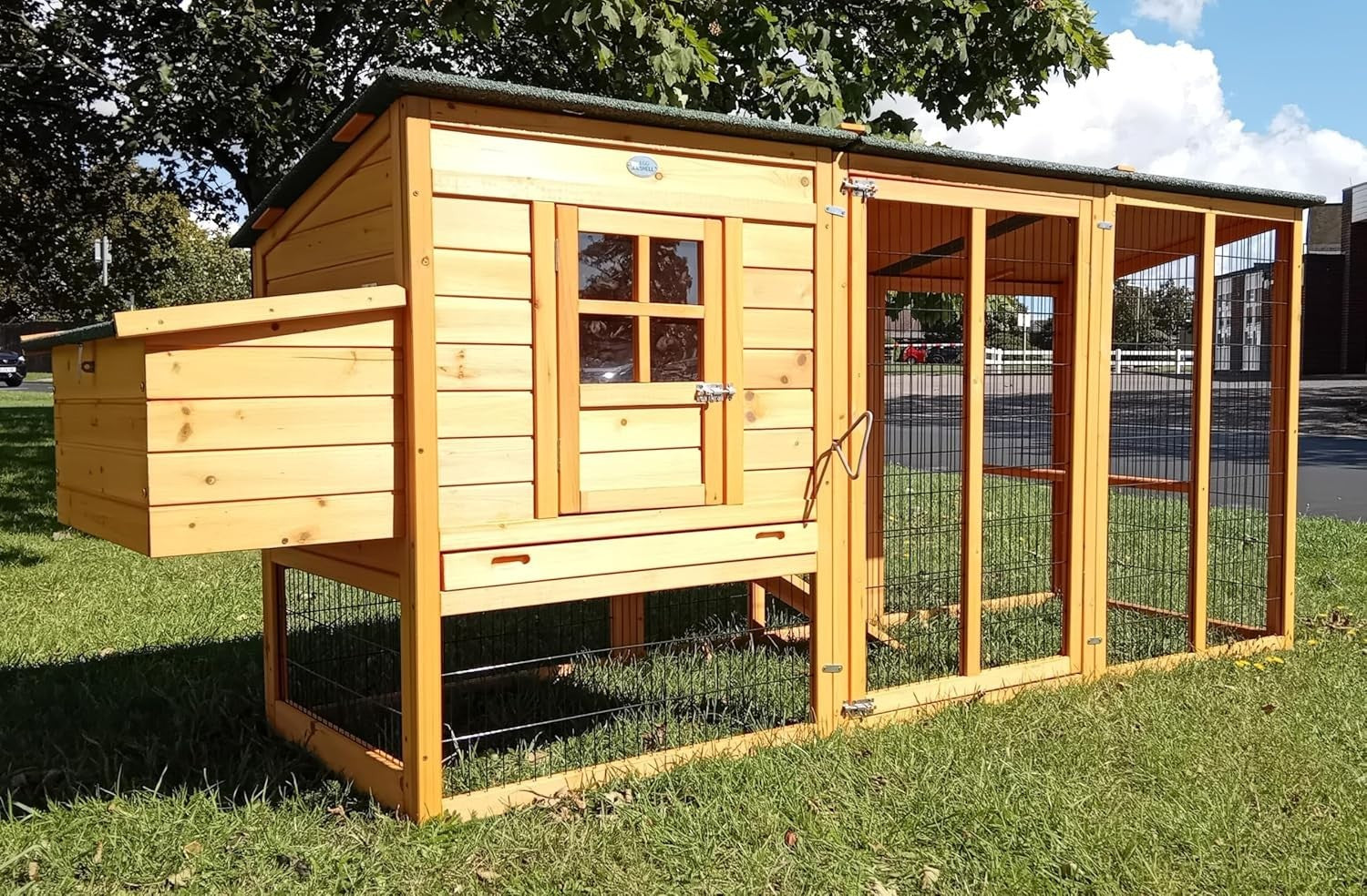 XXL 8ft Metal Chicken Coop Hen House Run Nest Box 3mm Wire