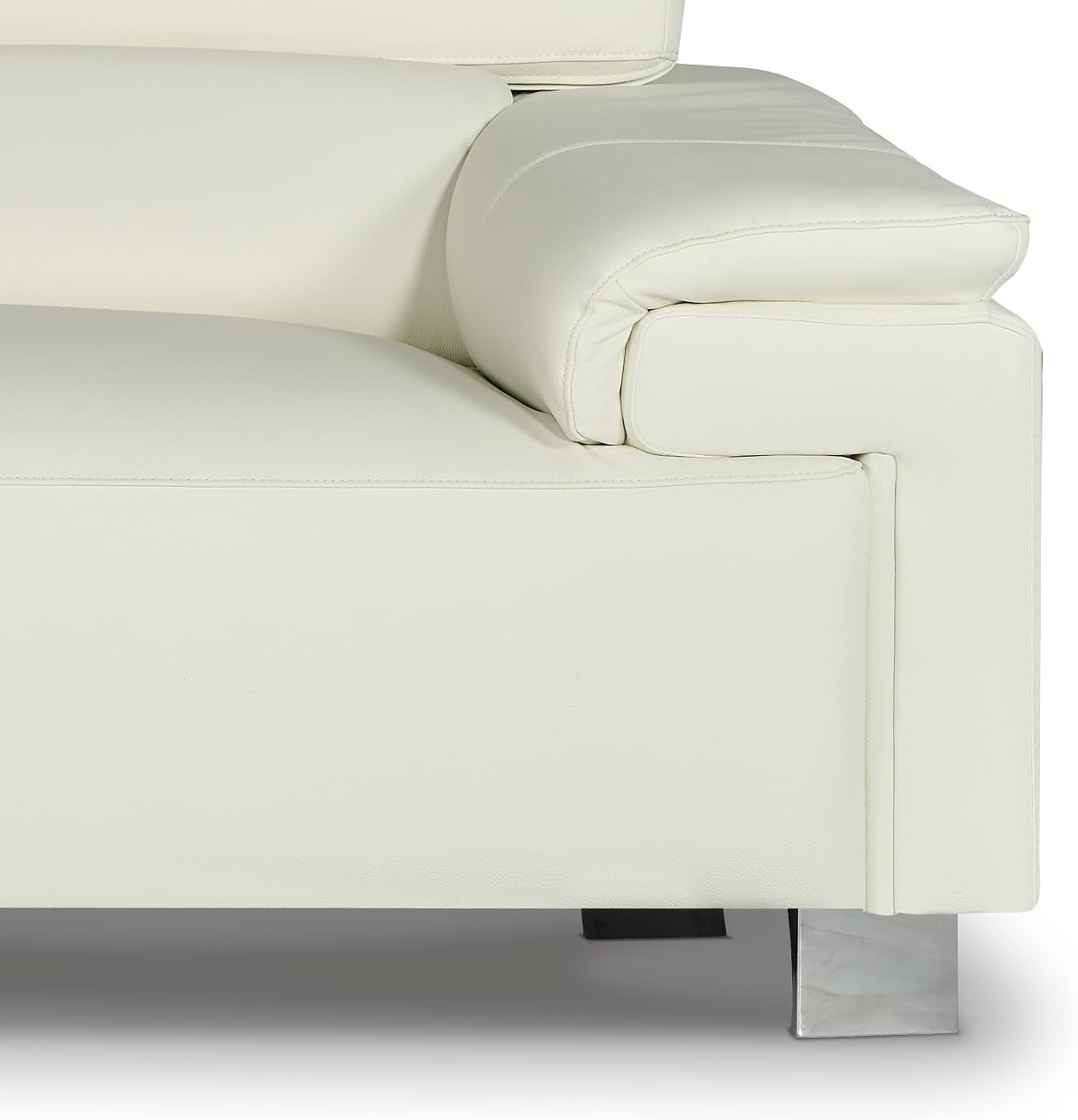 Genuine Leather 5-Seater L Shaped Corner Sofa with Adjustable Headrests