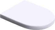 D-Shaped Toilet Seat Full Coverage Quick Release White Gloss 350x460mm