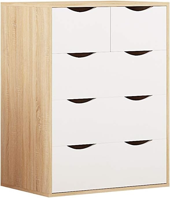4pc Bedroom Furniture Set Wardrobe Chest Bedside Cabinet White on Oak