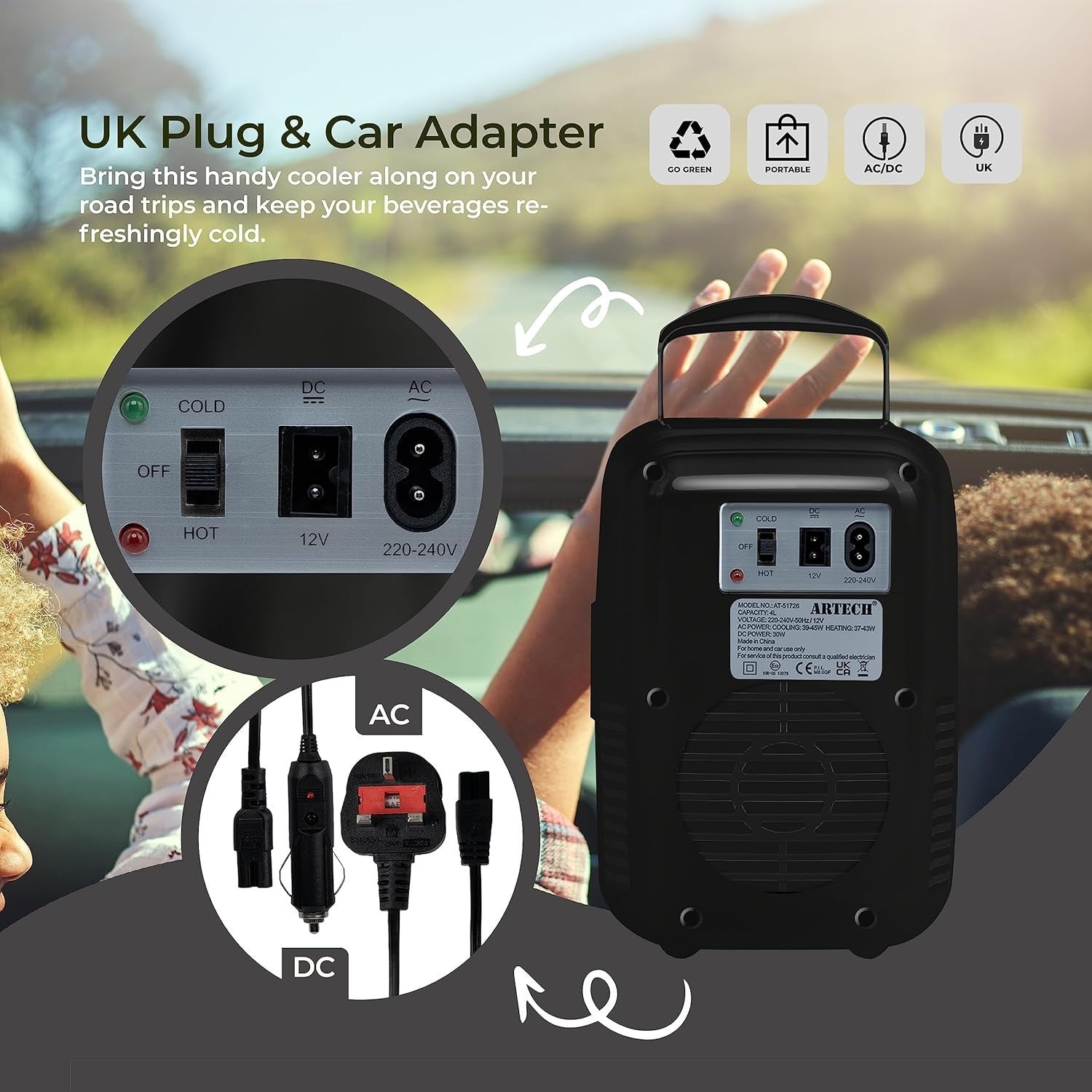 Coka cola coke zero Mini Fridge 4L AC/DC Cooler Warmer Bedroom Car Desk