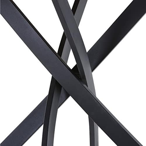 Industrial Style Wooden Dining Table 120cm Rectangle Black Legs 4-Seater