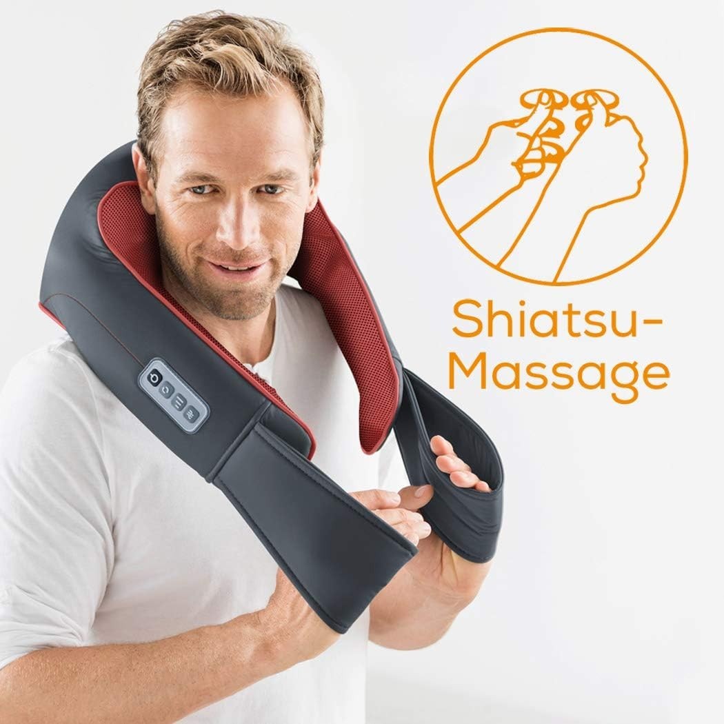 3D Shiatsu Neck Shoulder Back Massager Belt | Heat & Infrared Therapy