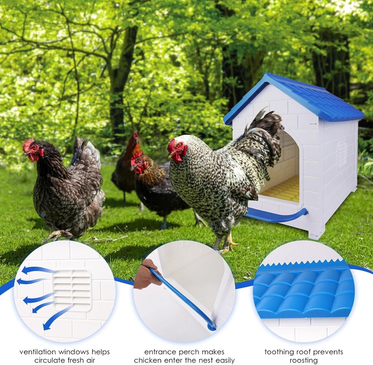 Plastic Chicken Nest Box Single Compartment Laying Box