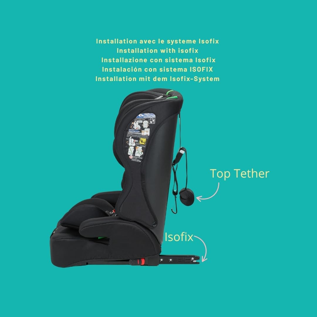 ISOFIX Child Car Seat i-Size Group 1/2/3 76–150cm 5-Point Harness