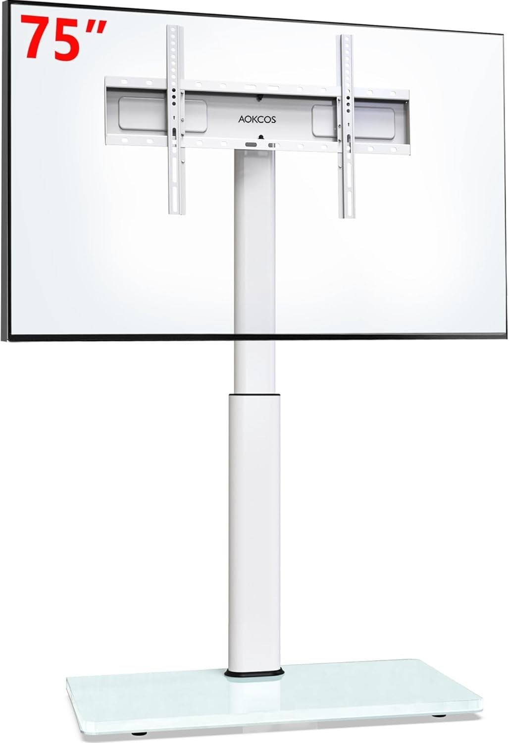 Adjustable TV Floor Stand 43-75" Swivel Tilt 1554mm Height Max 50kg Load