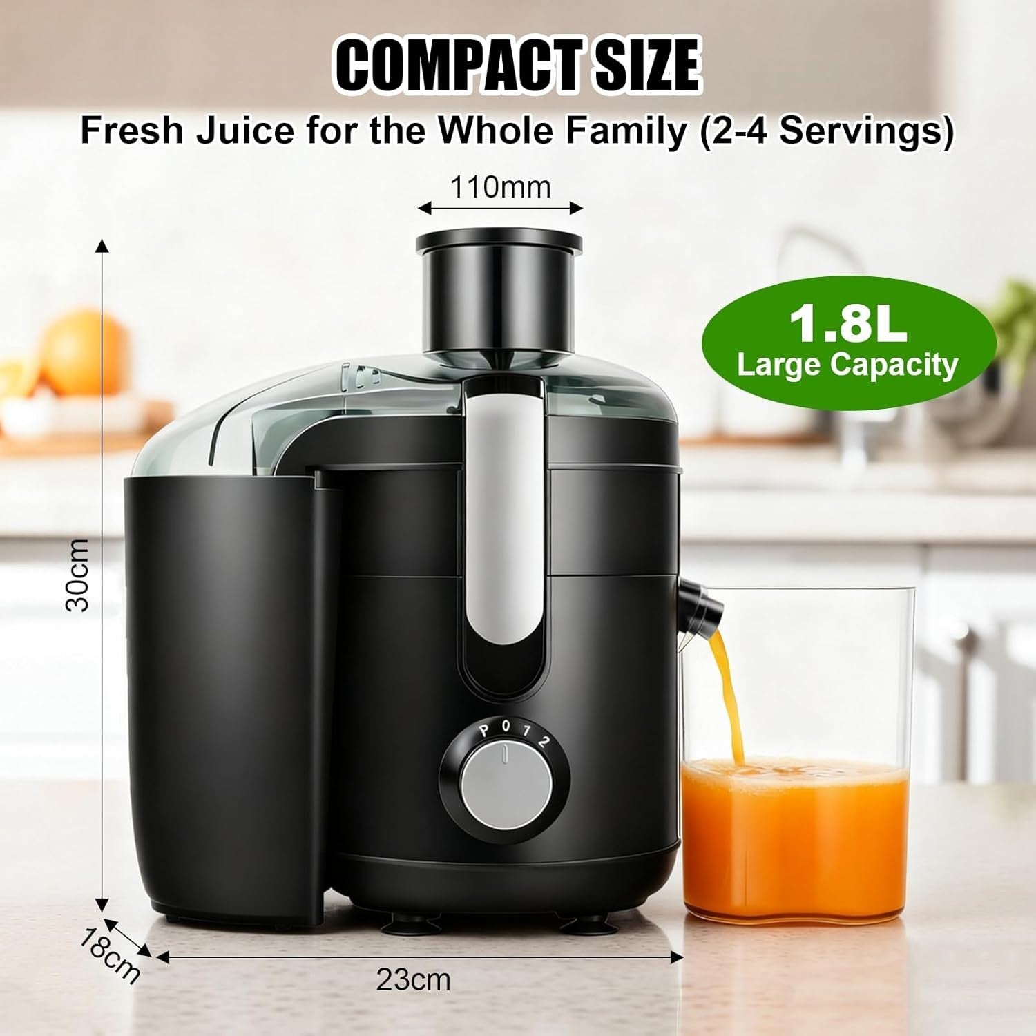 Centrifugal Juicer Titanium Blade 2.5in Chute Dual Speed BPA Free