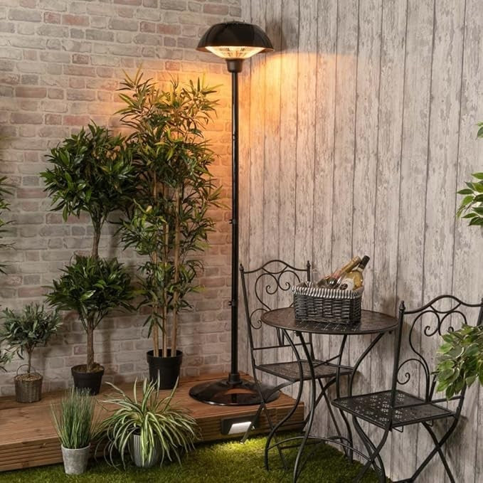 Outdoor Patio Heater 1500W Freestanding Radiant Tower with Safety Switch