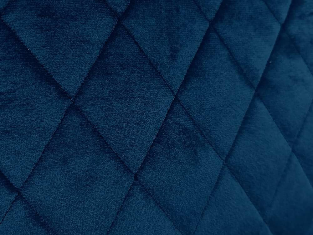 Blue Velvet Corner Sofa RH ✨ Plush 3-4 Seater L Shape with Chrome Feet
