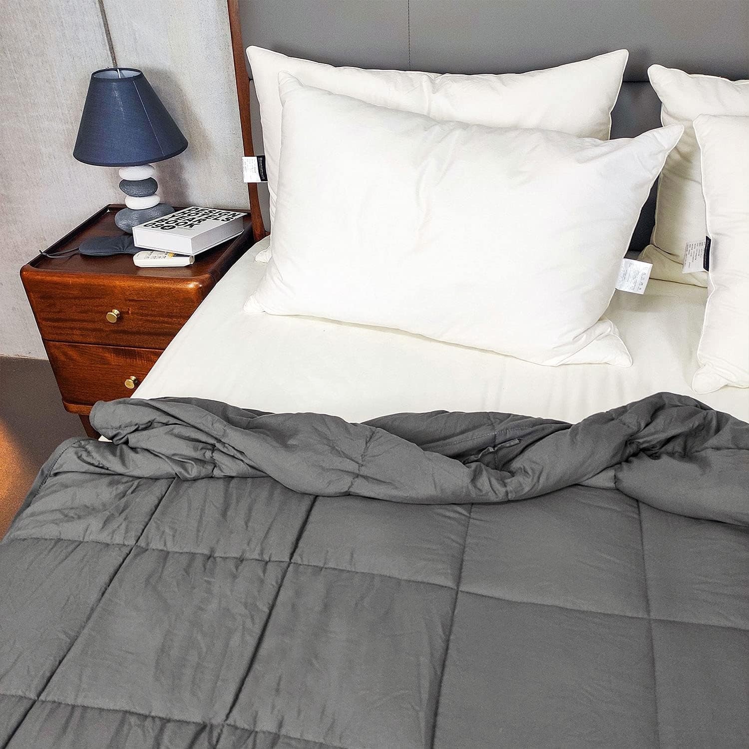 9kg Weighted Blanket 153x203cm Grey for Stress, Anxiety & Better Sleep