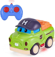 Cartoon RC Car 2.4GHz Remote Control Toy for Toddlers Boys Girls Age 1–3