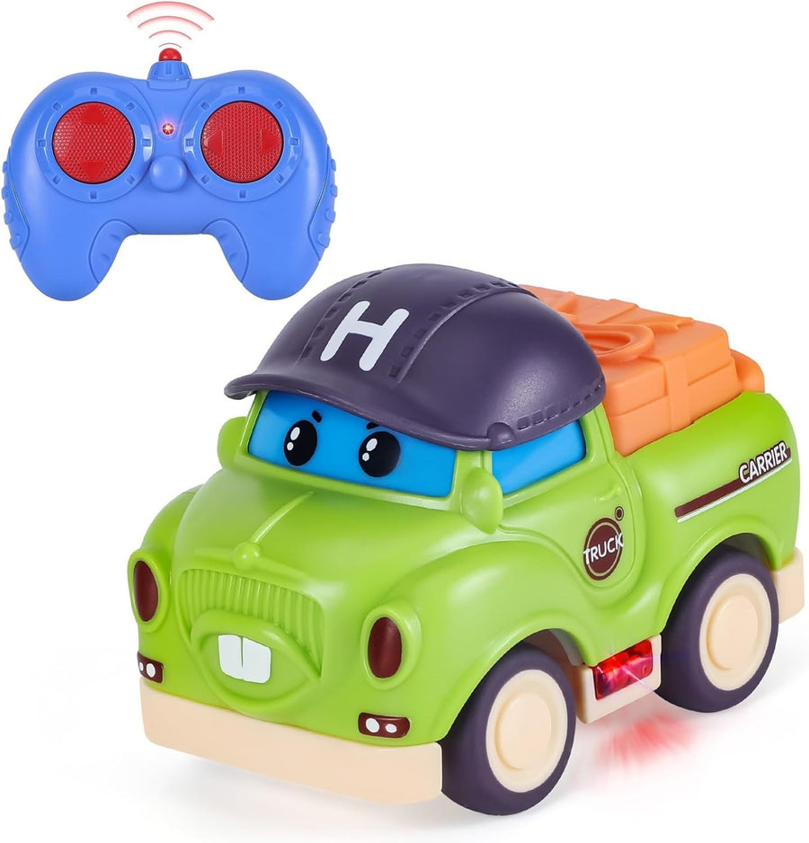 Cartoon RC Car 2.4GHz Remote Control Toy for Toddlers Boys Girls Age 1–3