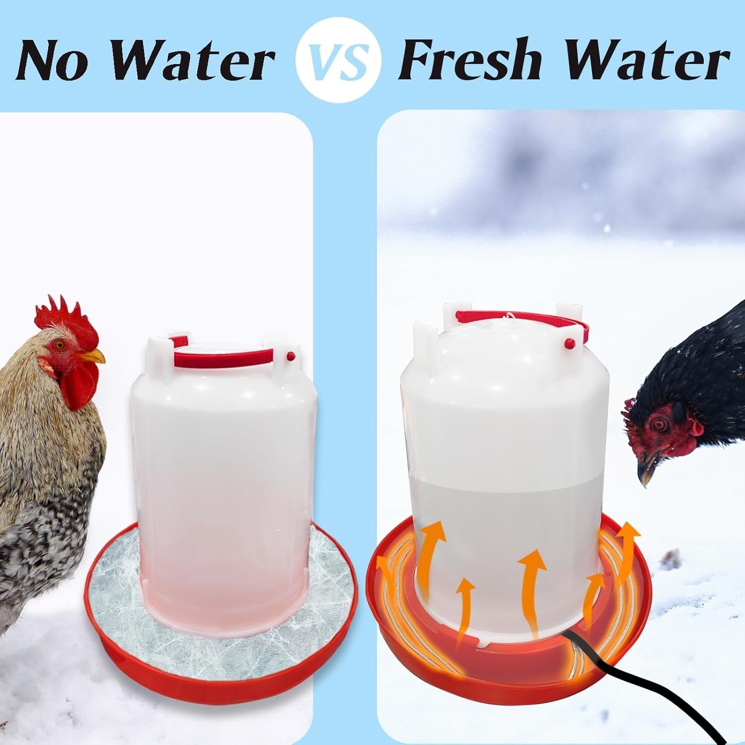 Chicken Water Heater Cord 39W Freeze Proof 3.9FT Cable