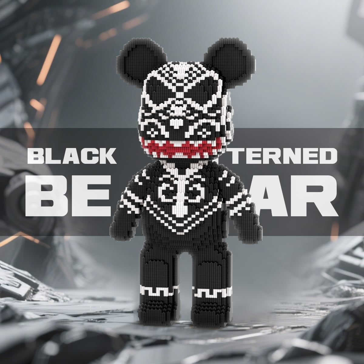 Black Totem Bear Building Blocks Set 7220pcs | Creative DIY Toy for Kids