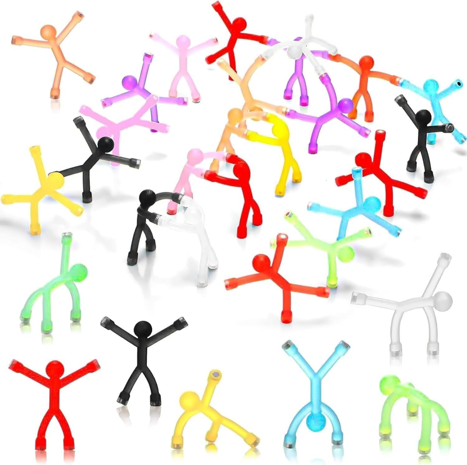 30 Pack Magnetic Fidget People Toys Colorful Mini Fridge Magnets Set