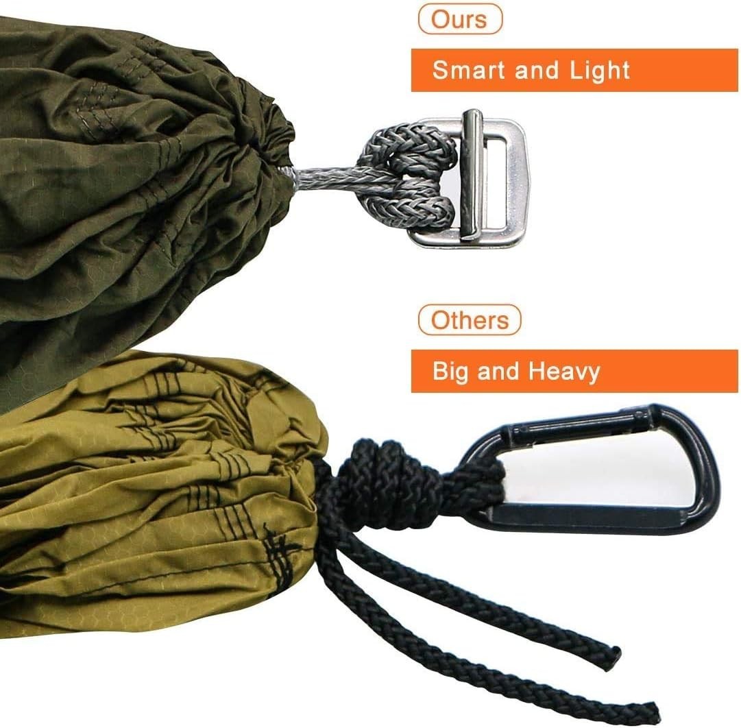 Camping Hammock Tree Straps – Heavy Duty 12ft Adjustable Swing Straps w/ Clips