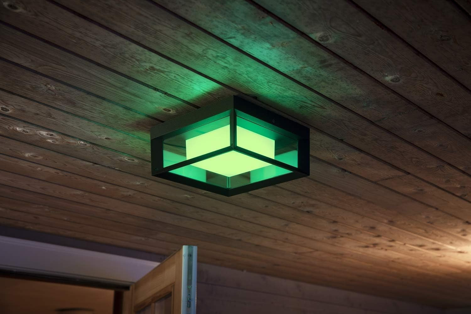 Smart Outdoor LED Wall Light RGB Square – Alexa Garden & Porch Lamp