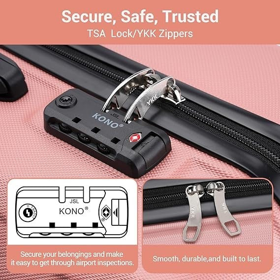 Business Cabin Suitcase 20” ABS+PC Hard Shell Spinner with TSA Lock